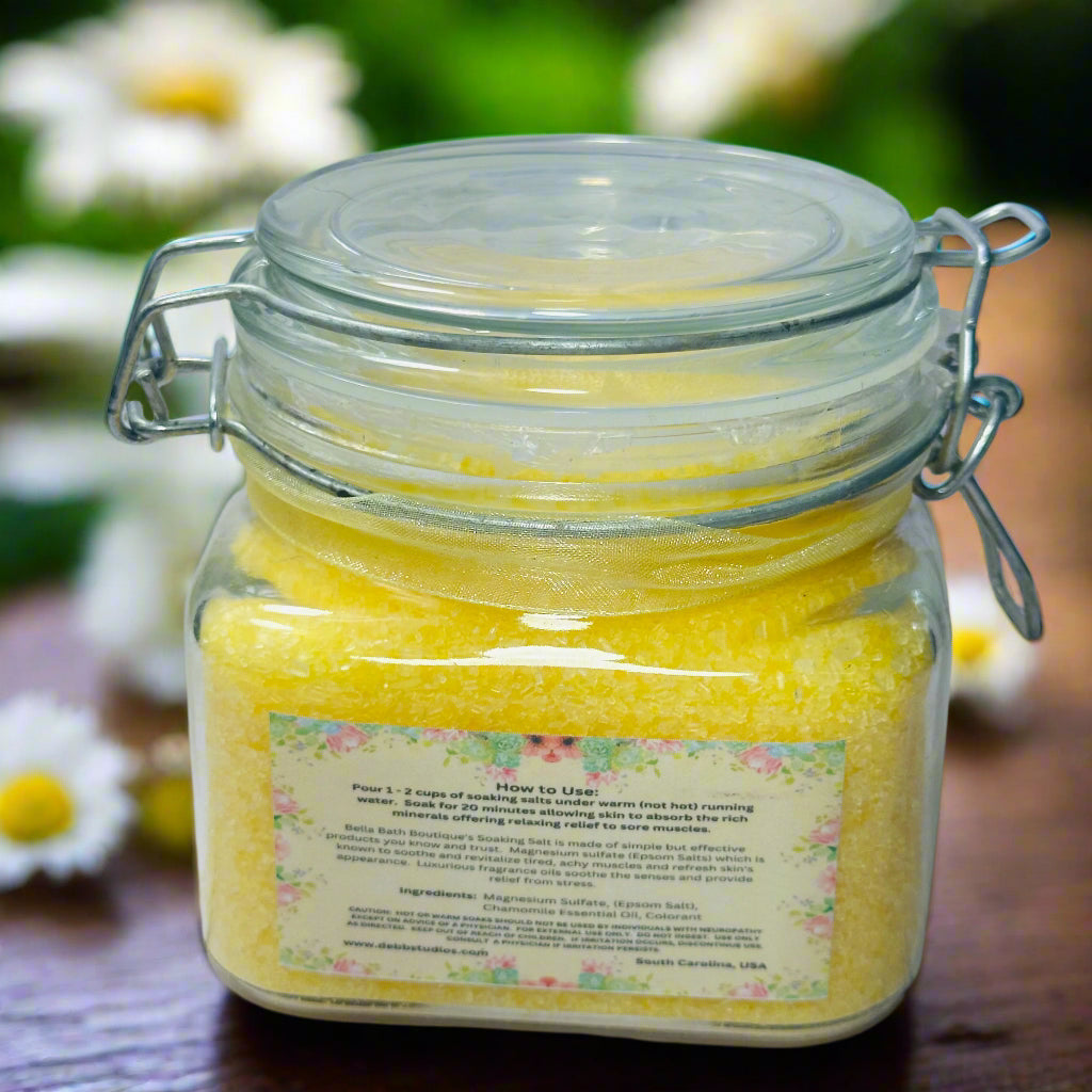 Calming Chamomile Bath Salts – Soak, Soothe, and Sleep Better