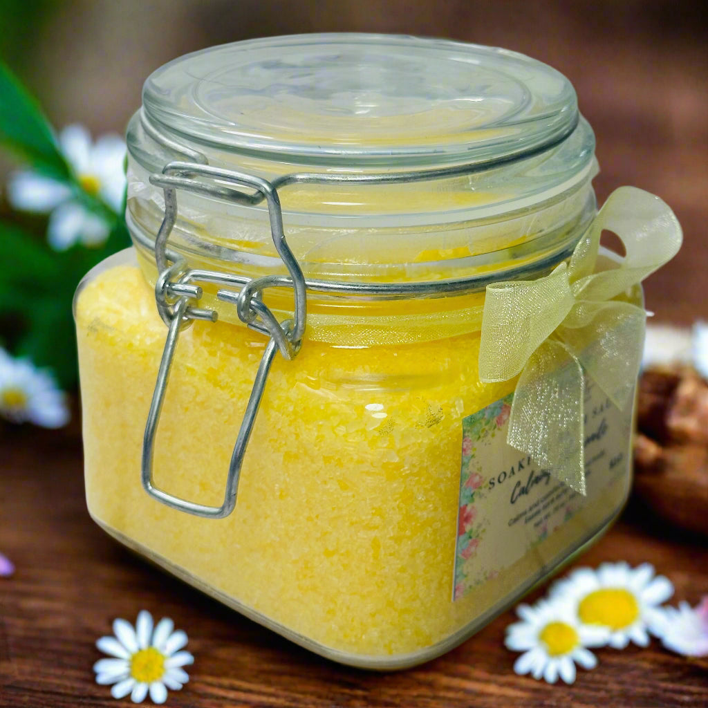 Calming Chamomile Bath Salts – Soak, Soothe, and Sleep Better