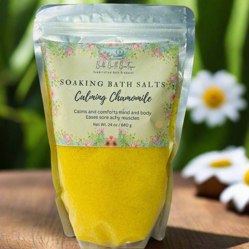 Calming Chamomile Bath Salts – Soak, Soothe, and Sleep Better