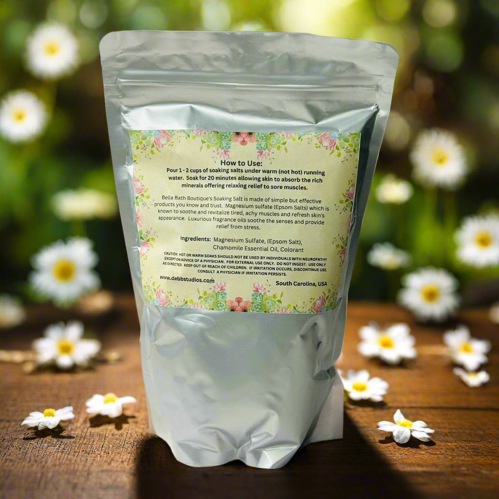 Calming Chamomile Bath Salts – Soak, Soothe, and Sleep Better