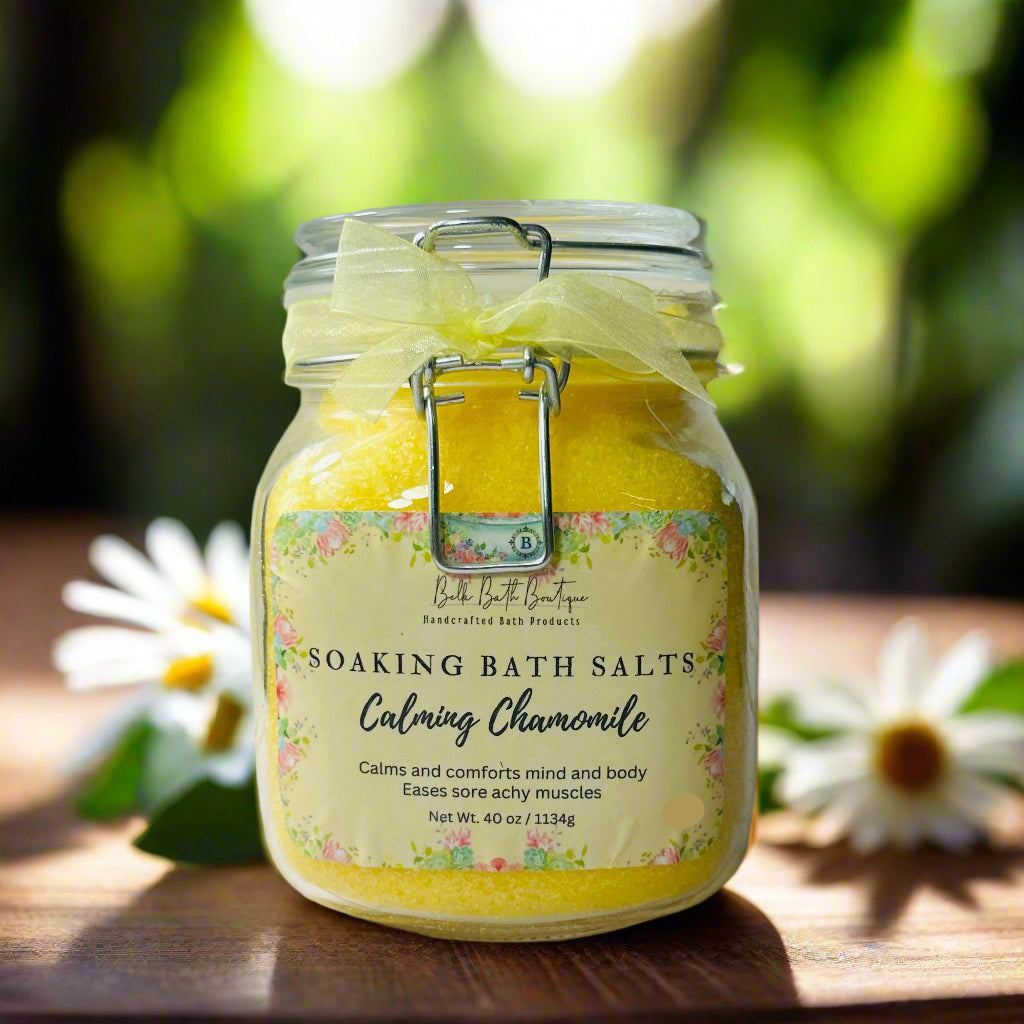 Calming Chamomile Bath Salts – Soak, Soothe, and Sleep Better