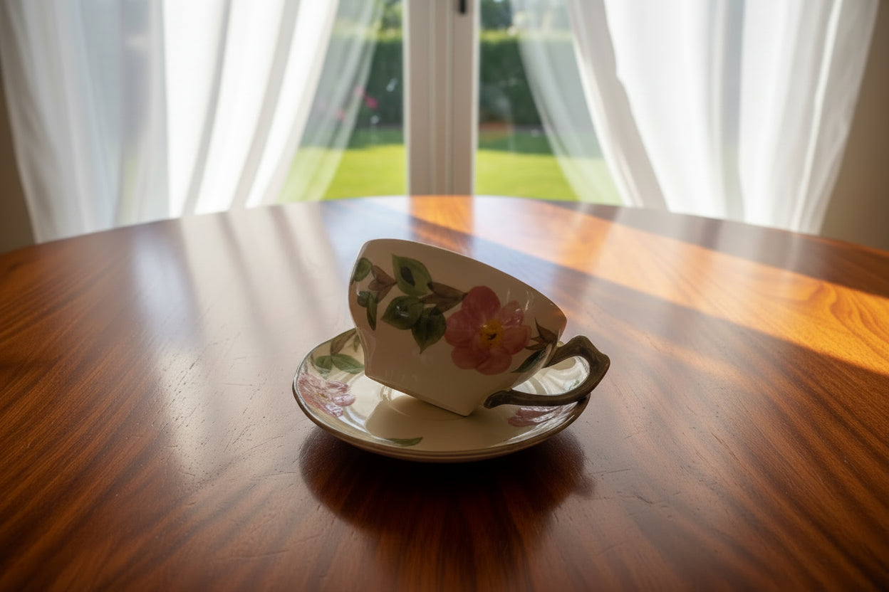 Desert Rose Coffee Cup, BB and Desert Plate