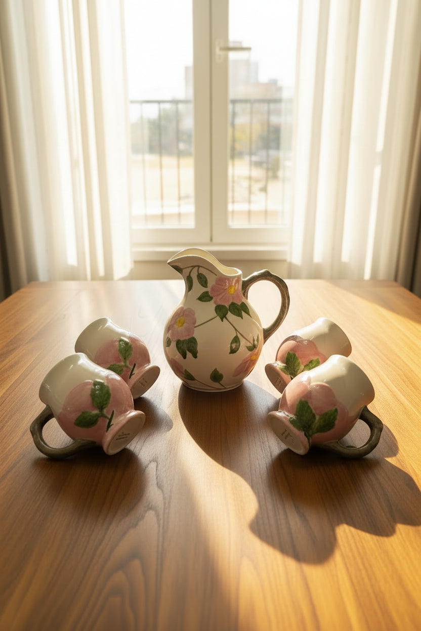 Desert Rose Pitcher and Mugs