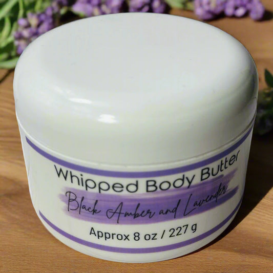 Black Amber & Lavender Whipped Body Butter – Sophisticated & Soothing