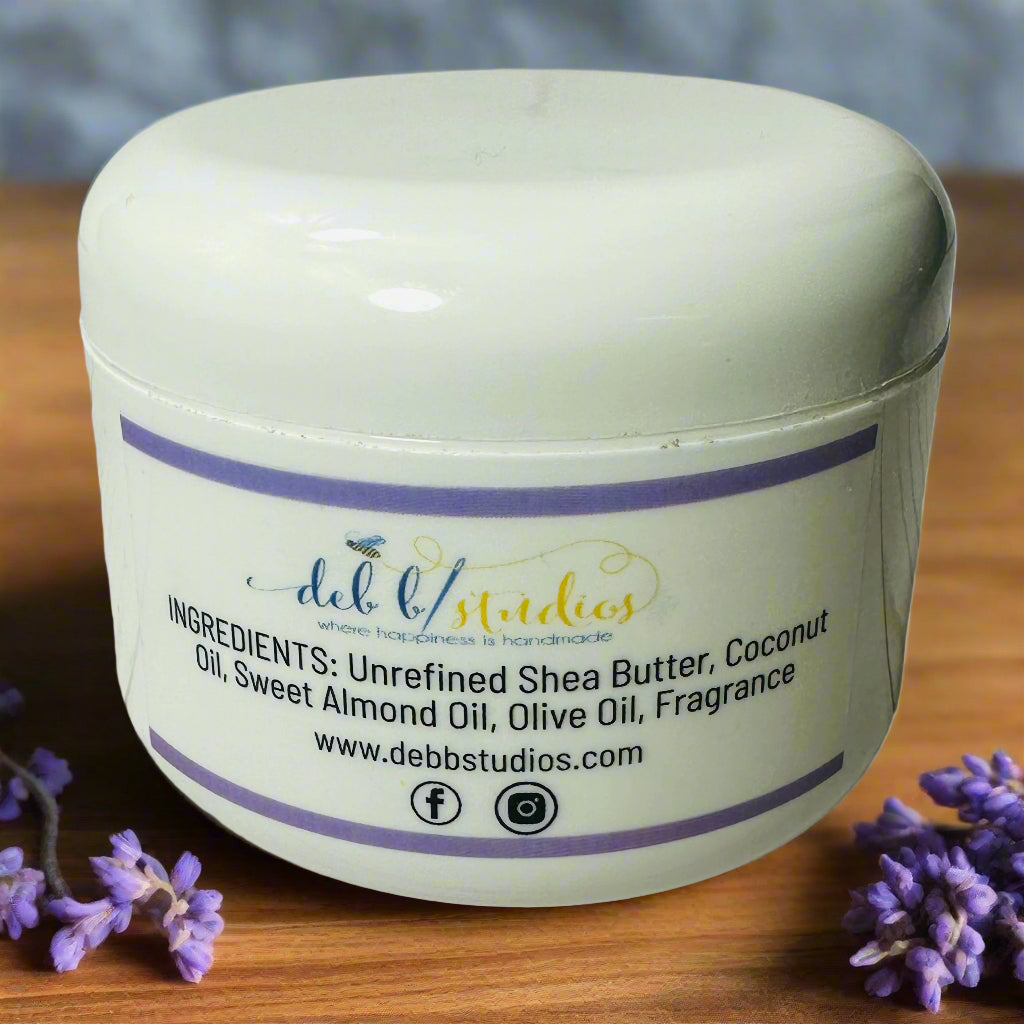 Black Amber & Lavender Whipped Body Butter – Sophisticated & Soothing
