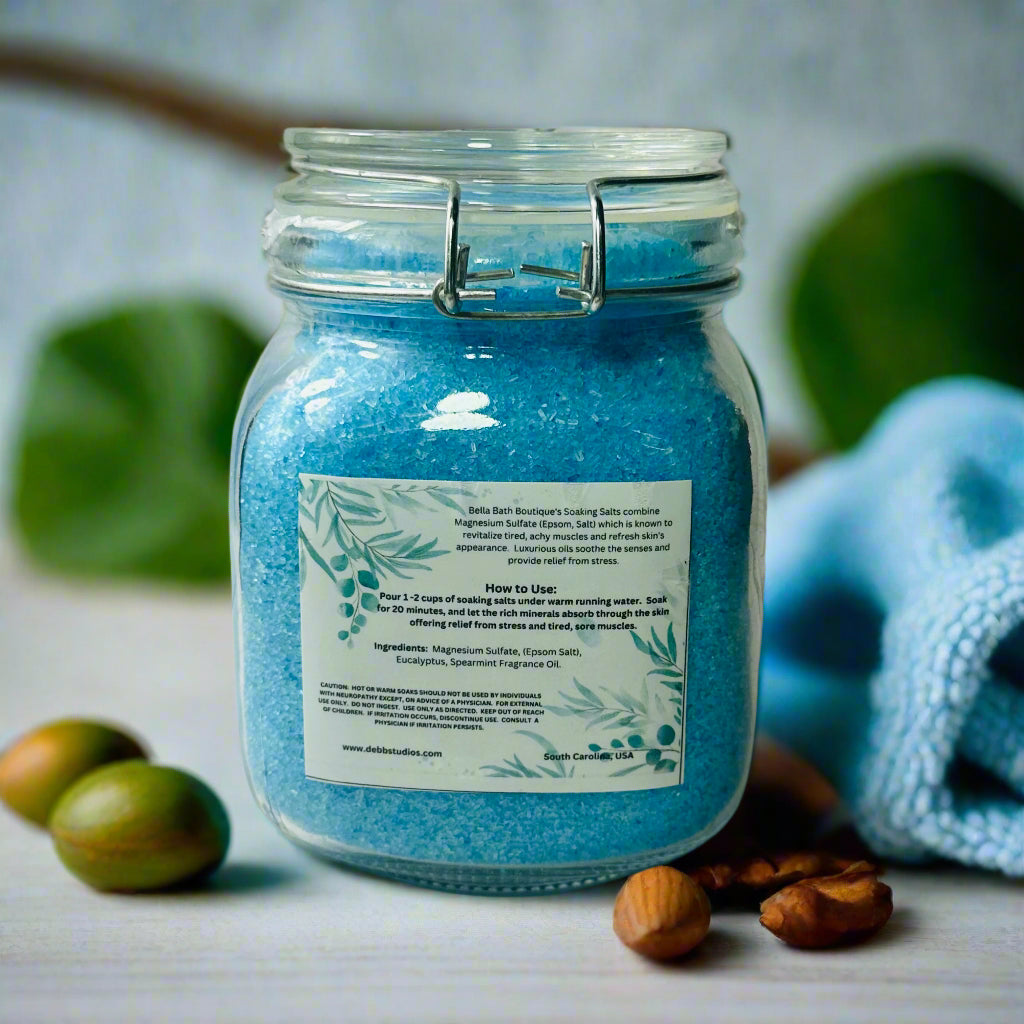 Eucalyptus Spearmint Bath Salts – Refresh & Recharge