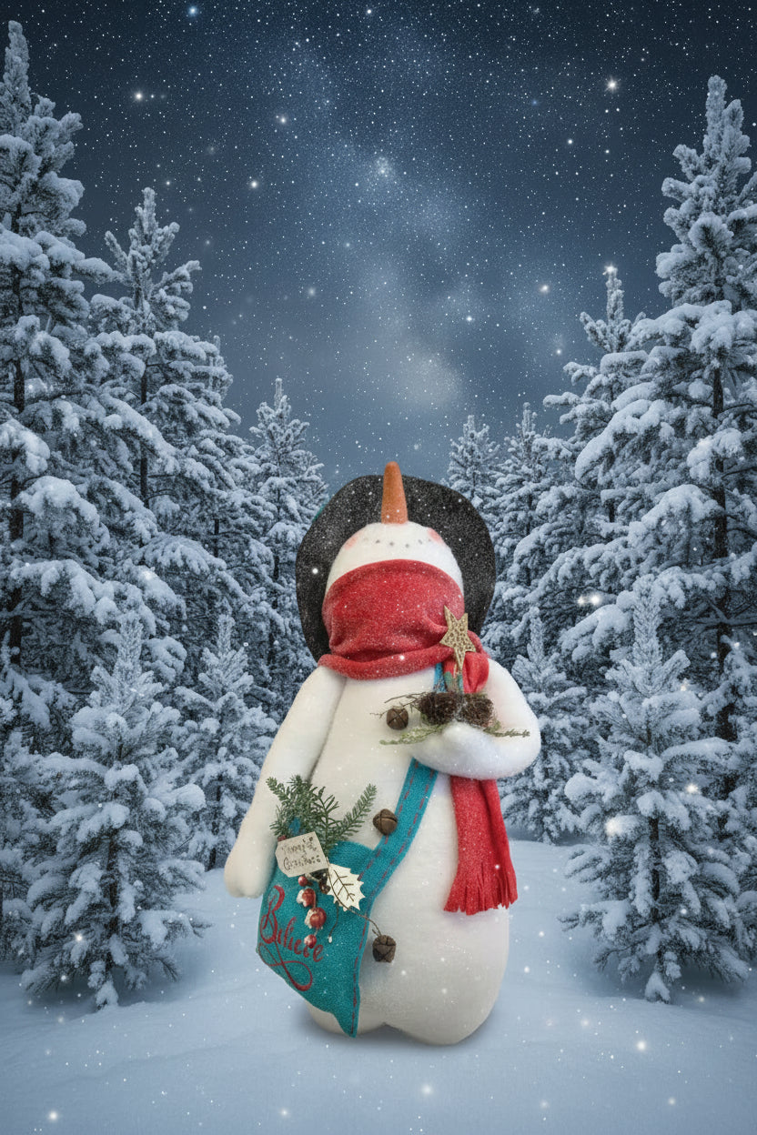 Snowman - Red&Teal - 3 feet